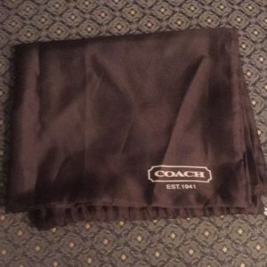 Coach rich brown ivory drawstring silky dust cover protect your bag tote purse